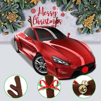 Reindeer Car Antlers and Nose Decoration Set Xmas Jingle Bells 20 sets thumbnail