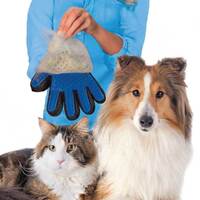 2in1 Pet Deshedding and Massage Glove - Dog or Cat Hair Grooming Right Hand Mitt thumbnail