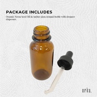 Orku 25ml Organic Neem Seed Oil - Debitterised Cold Pressed Azadirachtin Indica thumbnail