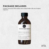 Orku 100ml Organic Neem Seed Oil  Debitterised Cold Pressed Azadirachtin Indica thumbnail