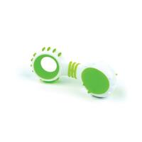 Dog Dental Rattle - Green Puppy Teething + Cleaning Gums Rubber Ridges Chew thumbnail