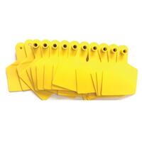 100x Cattle Ear Tags 7.5x10cm Set - XL Yellow Blank Cow Sheep Livestock Labels thumbnail