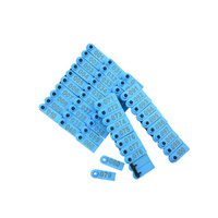 1-100 Cattle Number Ear Tags Set 5x2cm - Blue Small Cow Sheep Pig Livestock Label thumbnail