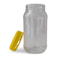 10x 1Kg Plastic Honey Jars + Lids - Round Clear Food Grade Packaging Containers thumbnail