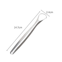 Stainless Steel Tongue Scraper Cleaner Oral Hygiene Reduce Bad Breath Metal Tool thumbnail