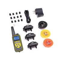 Dog Bark Collars - 3x 800m Range Recievers Vibration Sound Light Training Device thumbnail