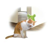 Cat Corner Groomer With Catnip - Wall Mounted Pet Self Comb Massager Brush thumbnail