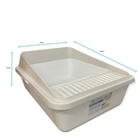 High Back Cat Litter Tray Large - Pet Fresh Clean Kitten Toilet Box thumbnail