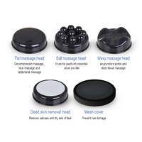 Handheld Vibration Massager Black - 4 Interchangeable Heads Adjustable Speed thumbnail