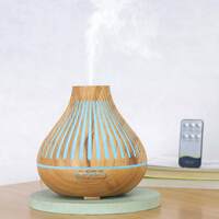 Essential Oil Aroma Diffuser and Remote - 500ml Flat Top Wood Mist Humidifier thumbnail
