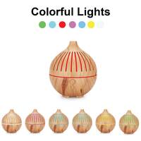 Essential Oil USB Aroma Diffuser - 180ml LED Light Wood Mist Humidifier thumbnail