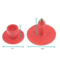 1-100 Cattle Number Ear Tag Set - Round Red Pig Sheep Goat Livestock Label thumbnail