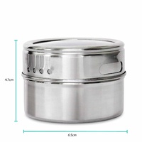 50x 150g Magnetic Spice Jar Stainless Steel Tin Herb Seasoning Storage Container thumbnail