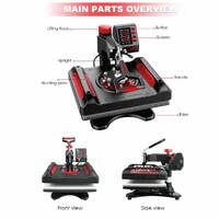 8 in 1 Combo Heat Press - DIY Hobby Craft Logo Transfer HVT Sublimation Printing thumbnail