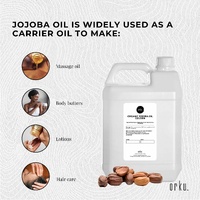 5L Organic Jojoba Oil - Golden Pure Cold Pressed Seed For Hair Skin Nails thumbnail