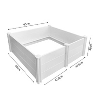 Dog Whelping Box 0.95m x 0.95m x 0.48m - Puppy Birthing PVC Pen thumbnail