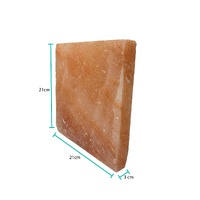 Himalayan Pink Salt Cooking Block 21 x 21 x 3cm - Square Slab Tile thumbnail