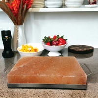 Himalayan Pink Salt Cooking Block 31 x 21 x 5cm - Rectangle Slab Tile thumbnail