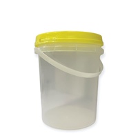 Bulk 100 x 1.2L Honey Bucket with Lid - 1.5Kg Clear Tamper Proof Plastic Tub thumbnail