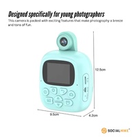 Kids Rechargeable Instant Print Camera Blue - Digital Thermal Photo Video MP3 thumbnail