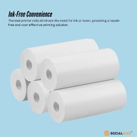 Social Hike 5 Pack Thermal Paper Camera Rolls - Instant Print Printer Refill thumbnail