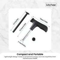 5x Kitchee Coconut Opener - Stainless Steel Hole Punch Kitchen Tool thumbnail