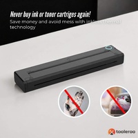 Tooleroo Portable A4 Thermal Printer Black + Paper Kit - Wireless and Inkless thumbnail
