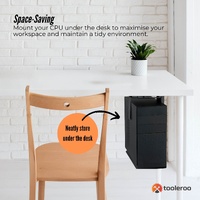 Tooleroo Under Desk CPU Holder PC Mount - Adjustable 360 Degree Rotation Rack thumbnail