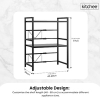 Kitchee Microwave Double Shelf - Expanding Storage Rack Kitchen Organiser Stand thumbnail