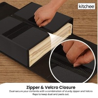 1x Kitchee Foldable Bed Sheet Storage Box – Linen & Closet Organiser Black thumbnail