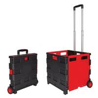 Foldable Shopping Cart - Portable Collapsible Wheeled Folding Trolley Crate thumbnail