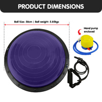 Powertrain Fitness Yoga Ball Home Gym Workout Balance Trainer Purple thumbnail