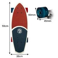Bravo Sports Kryptonics 23-inch Mini Fat Cruiser Board In Liberty Blue thumbnail