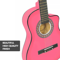Karrera Childrens Acoustic Guitar Kids - Pink thumbnail