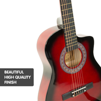 Karrera Childrens Acoustic Guitar Kids - Red thumbnail