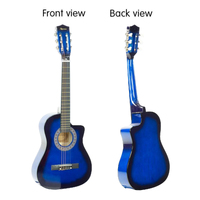 Karrera 38in Cutaway Acoustic Guitar with guitar bag - Blue Burst thumbnail