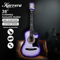 Karrera 38in Cutaway Acoustic Guitar with guitar bag - Purple Burst thumbnail