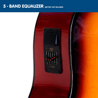 Karrera Electronic Acoustic Guitar 41in  - Sunburst thumbnail