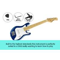 Karrera Electric Childrens Kids Guitar - Blue thumbnail