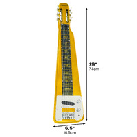 Karrera 29in 6-String Lap Steel Hawaiian Guitar - Metallic Gold thumbnail