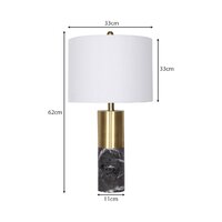 Sarantino Metal and Marble Table Lamp in Black thumbnail