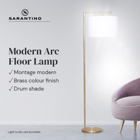 Sarantino 90-Degree Modern Arc Floor Lamp thumbnail