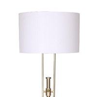 Sarantino Brushed Gold Height-Adjustable Metal Floor Lamp thumbnail