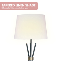 Sarantino Tripod Floor Lamp in Metal and Antique Brass thumbnail