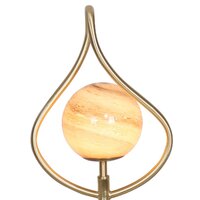 Sarantino Sculptural Orange Glass Table Lamp With White Marble Base thumbnail