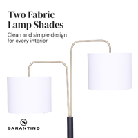 Sarantino Black/Brass Finish Reading Light  Electric Table Lamp thumbnail