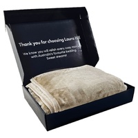 Laura Hill Mink Blanket Double Sided 600GSM Queen Size Beige thumbnail