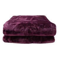 Laura Hill Mink Blanket Throw Purple Double Sided Queen Size Soft Plush Bed Faux Rug thumbnail