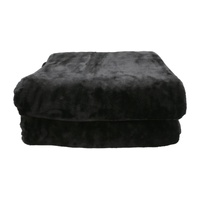 Laura Hill 800-gsm Faux Mink Throw Rug Blanket Queen Size Double-sided Large Super Luxurious Soft Heavy - Black thumbnail