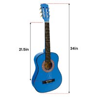 Karrera 34in Acoustic Children no cut Guitar - Blue thumbnail